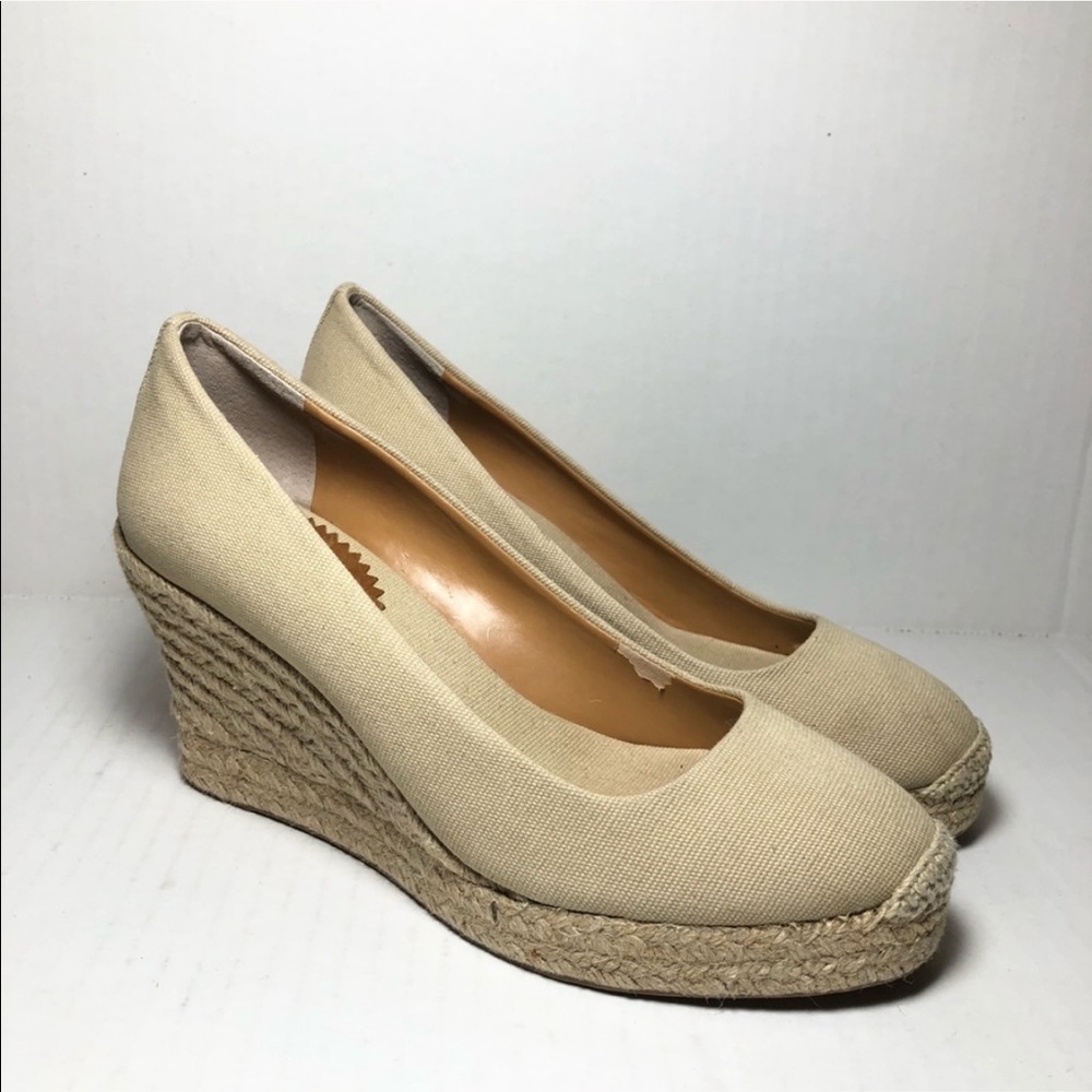 J. Crew Seville Espadrille Wedges in Tan